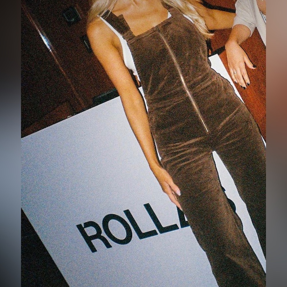 Rolla’s Eastcoast Flare Brown Corduroy Overalls